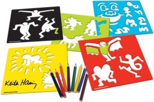 Pochoir enfant créatif sur l'artiste américain Keith Haring